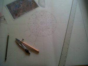 This shows me working on a mosaic to decipher the underlying geometry.
